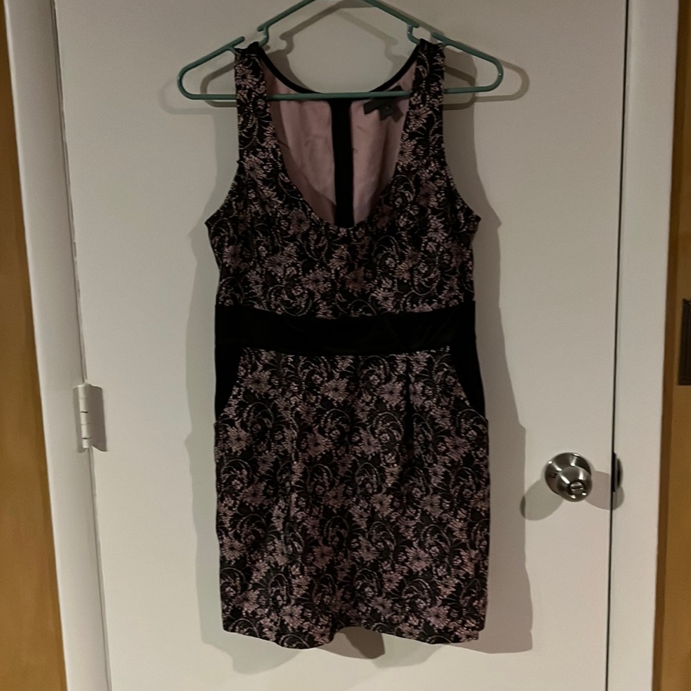 Pink and black dress with pockets size large